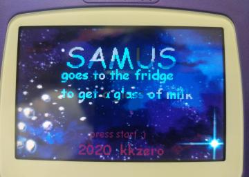 Samus Goes To The Fridge To Get A Glass Of Milk