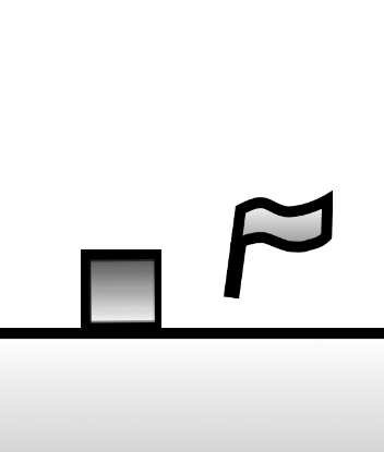 Cube platforming to a flag