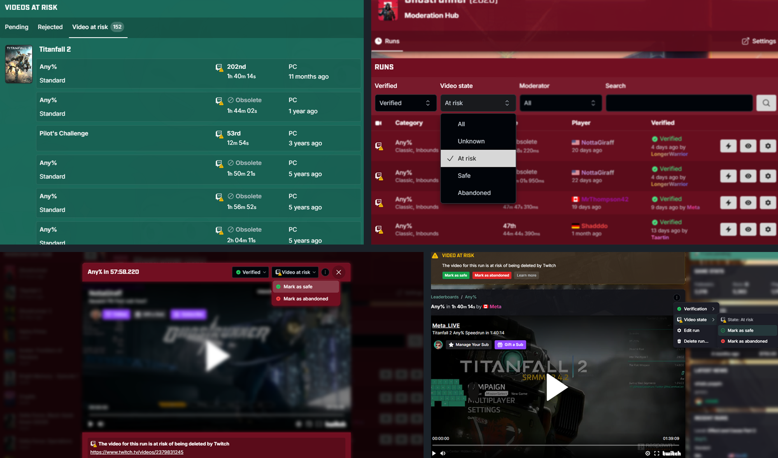 Twitch Runs At Risk Are Now Visible for Runners & Moderators