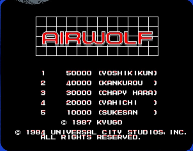 Airwolf (Arcade)